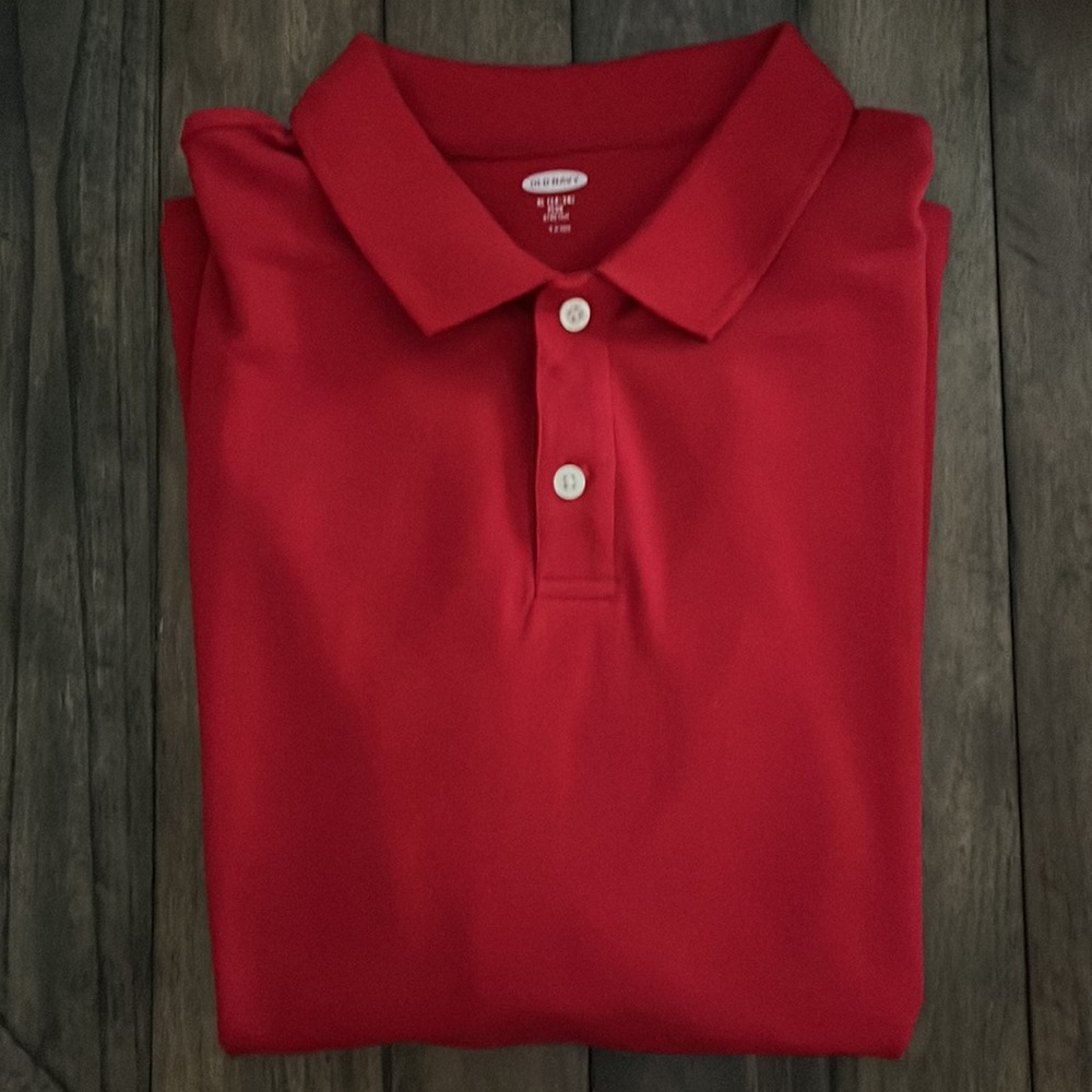 New Lot of Three Long Sleeved Solid Polo Style Shirts Red, Green, Grey Size XL. - Picture 5 of 6